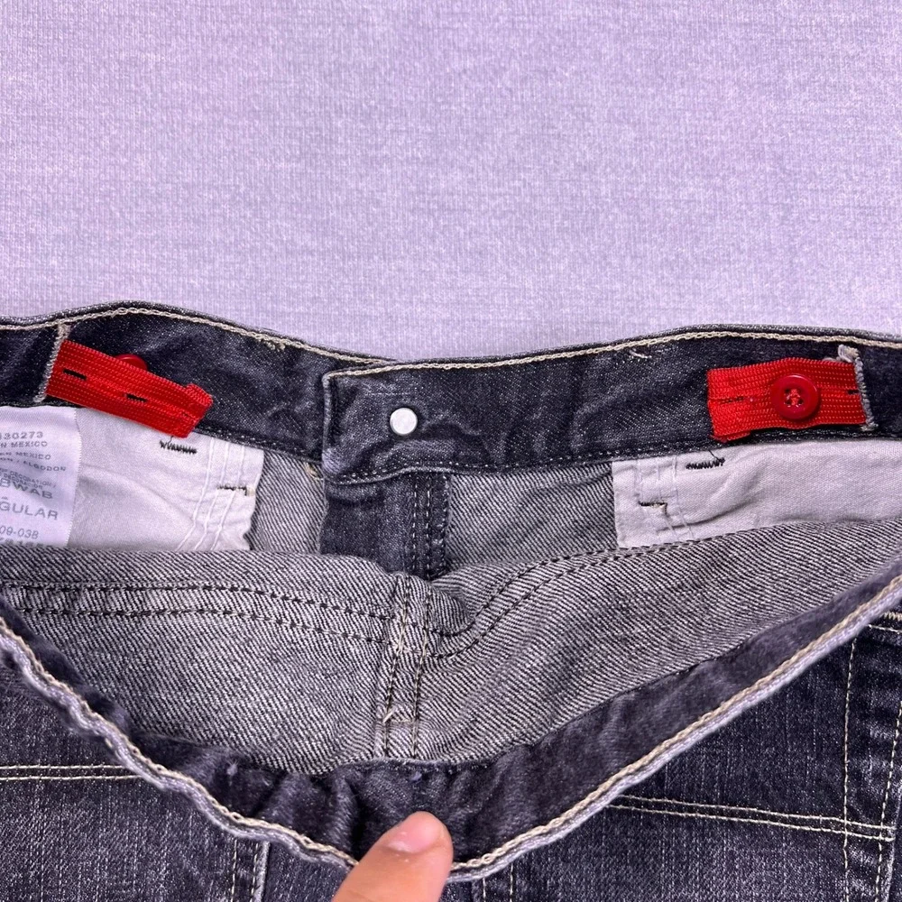 Wrangler Regular Fit Adjustable Waist Jeans Kids Size 14 Black Denim